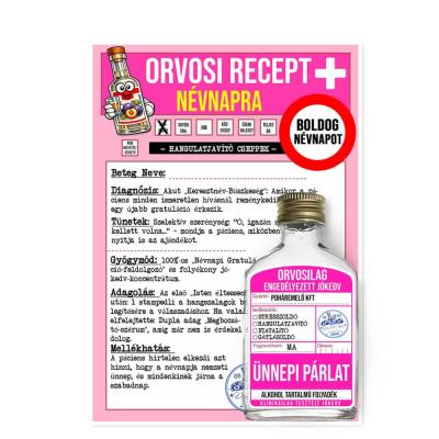Orvosi Recept Vicces Nevnapi Ajandek Recept Palinka