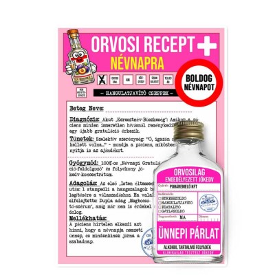 Orvosi Recept Vicces Nevnapi Ajandek Recept Palinka