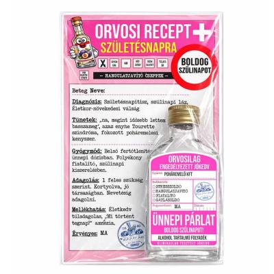 Orvosi Recept Vicces Szuletesnapi Ajandek Receptes Palinka