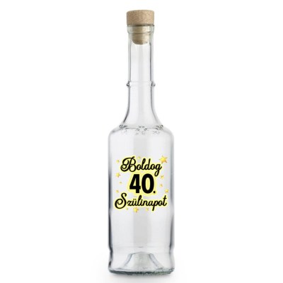 Palinkas Uveg Magyar Pu005 Boldog 40. Szulinapot Ajandek Szulinapra