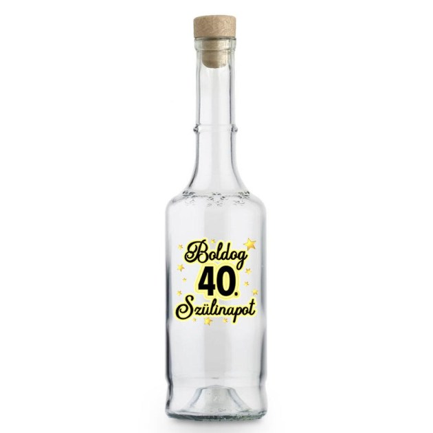 Palinkas Uveg Magyar Pu005 Boldog 40. Szulinapot Ajandek Szulinapra