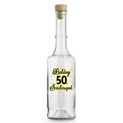 Palinkas Uveg Magyar Pu006 Boldog 50. Szulinapot Ajandek Szulinapra