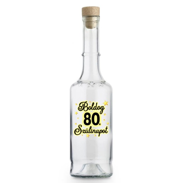 Palinkas Uveg Magyar Pu009 Boldog 80. Szulinapot Ajandek Szulinapra