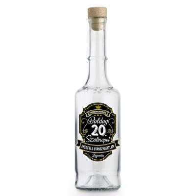 Palinkas Uveg Magyar Pu117 Boldog 20. Szulinapot Premium Ajandek 20. Szulinapra