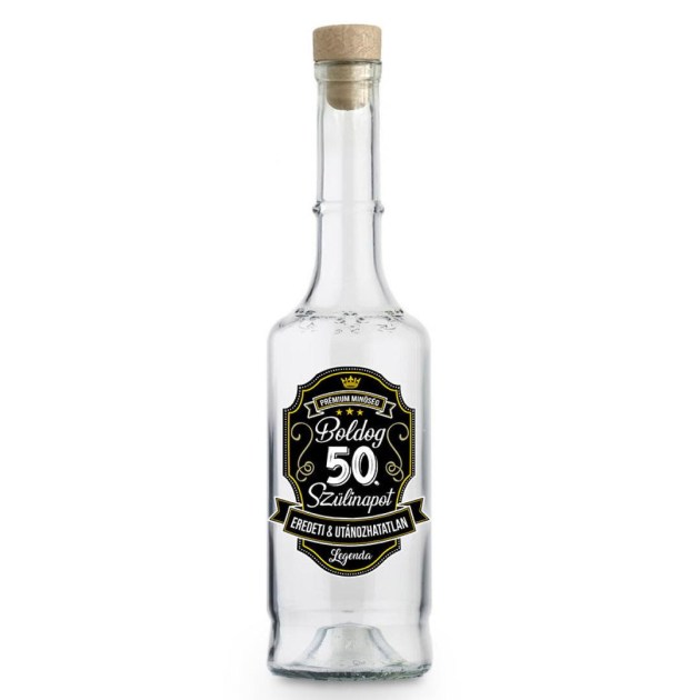 Palinkas Uveg Magyar Pu120 Boldog 50. Szulinapot Premium Ajandek 50. Szulinapra