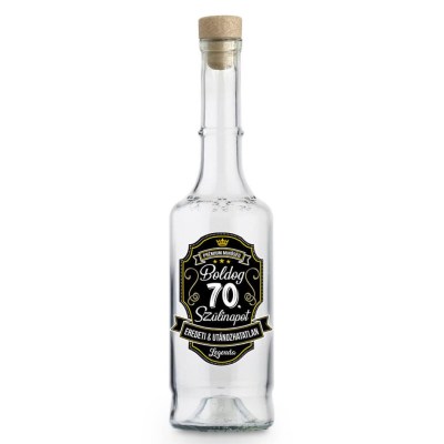 Palinkas Uveg Magyar Pu122 Boldog 70. Szulinapot Premium Ajandek 70. Szulinapra