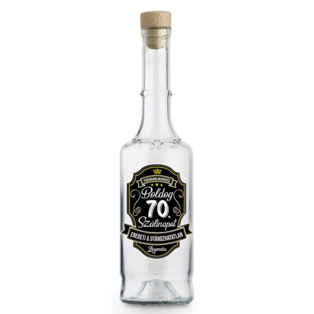 Palinkas Uveg Magyar Pu122 Boldog 70. Szulinapot Premium Ajandek 70. Szulinapra