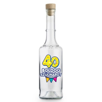 Palinkas Uveg Magyar Pu170 40. Boldog Szulinapot Ajandek 40. Szulinapra