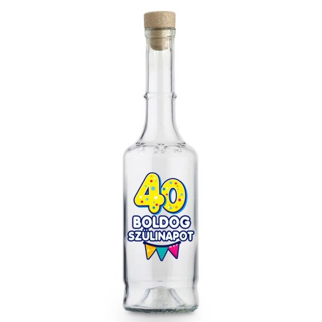 Palinkas Uveg Magyar Pu170 40. Boldog Szulinapot Ajandek 40. Szulinapra