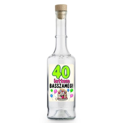 Palinkas Uveg Magyar Pu181 40 Lettem Ajandek 40. Szulinapra