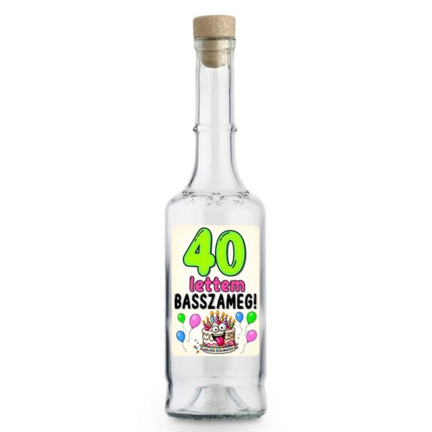 Palinkas Uveg Magyar Pu181 40 Lettem Ajandek 40. Szulinapra