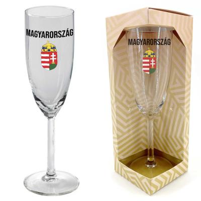 Pez155 Pezsgos Pohar Magyarorszag Cimer Magyar Szurkoloi Ajandek Magyar Souvenir