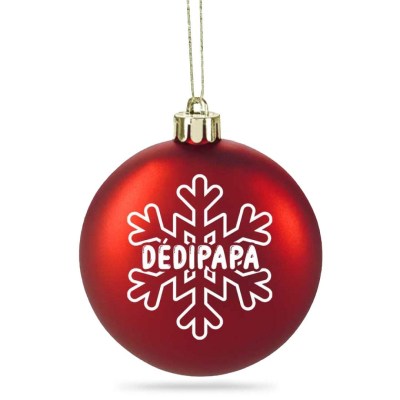 Piros Karacsonyfadisz Karacsonyi Gomb Hopihes 014 Dedipapa Felirattal Matt