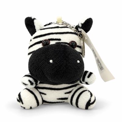 Plüss zebra kulcstartó 001