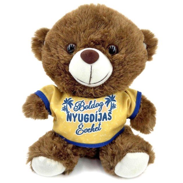 Pm080 Barna Pluss Maci Boldog Nyugdijas Eveket Ajandek Nyugdijas Bucsuztatora