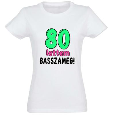 Pnx287 Feher 80 Lettem Noi Polo Ajandek 80. Szulinapra