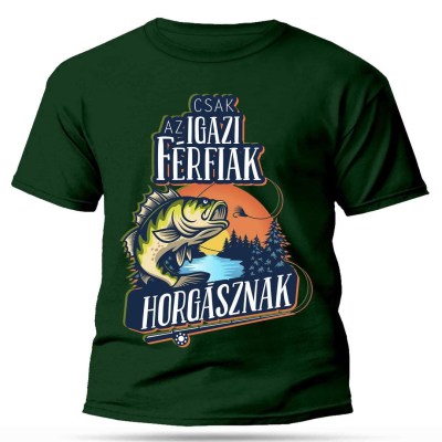Polo Ferfi Polo Horgasz Ajandek Csak Az Igazi Ferfiak Horgasznak Sotetzold