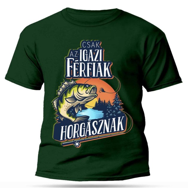 Polo Ferfi Polo Horgasz Ajandek Csak Az Igazi Ferfiak Horgasznak Sotetzold