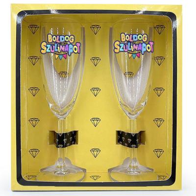 Ppp175 Paros Pezsgos Pohar Szett Boldog Szuletesnapot Ajandek Szulinapra