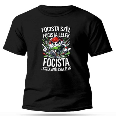 Px277 Unisex Polo Fekete Focista Sziv Magyar Szurkoloi Ajandek