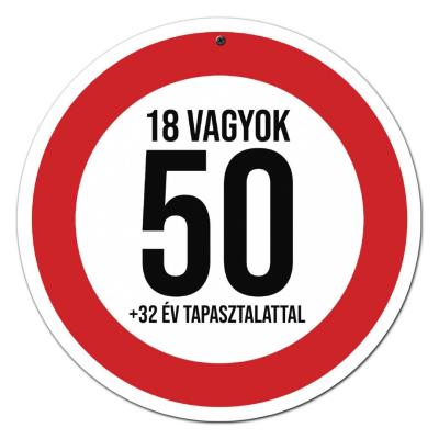 Sebessegkorlatozo Tabla 50 Szulinapi Ajandek 18 Vagyok St019