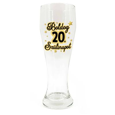 Sp003 Sorospohar 665ml Boldog 20. Szulinapot Ajandek 20. Szulinapra