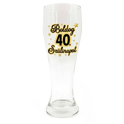 Sp005 Sorospohar 665ml Boldog 40. Szulinapot Ajandek 40. Szulinapra