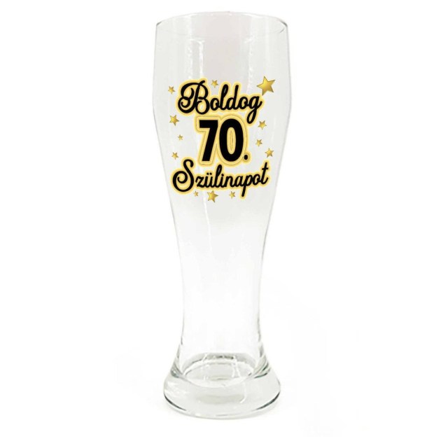Sp008 Sorospohar 665ml Boldog 70. Szulinapot Ajandek 70. Szulinapra