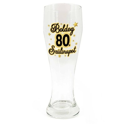 Sp009 Sorospohar 665ml Boldog 80. Szulinapot Ajandek 80. Szulinapra