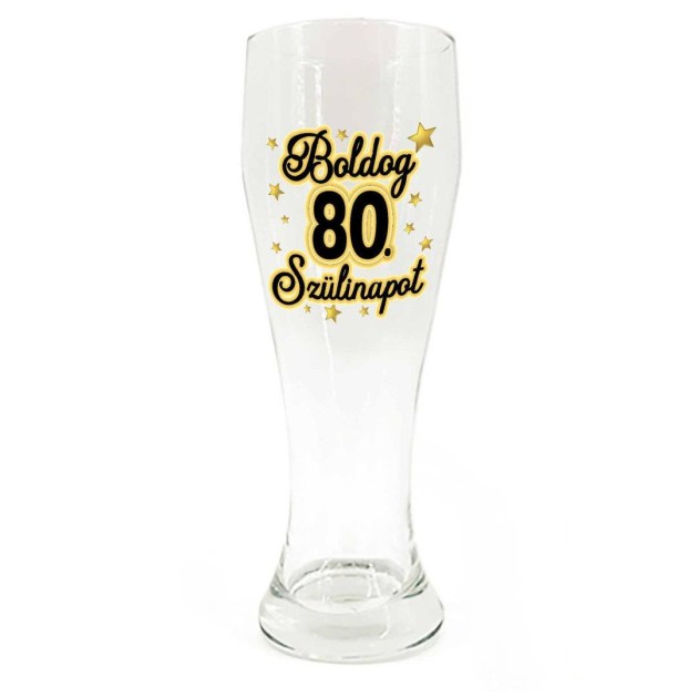 Sp009 Sorospohar 665ml Boldog 80. Szulinapot Ajandek 80. Szulinapra