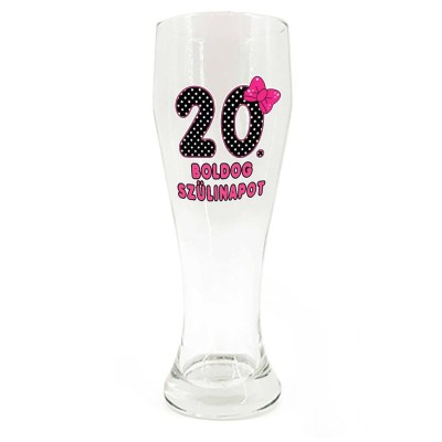 Sp012 Sorospohar 665ml Boldog 20. Szulinapot Masnis Ajandek 20. Szulinapra