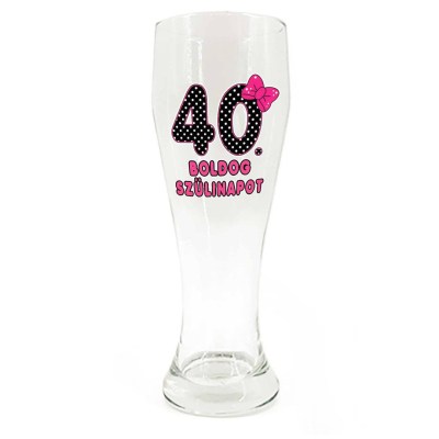 Sp014 Sorospohar 665ml Boldog 40. Szulinapot Masnis Ajandek 40. Szulinapra