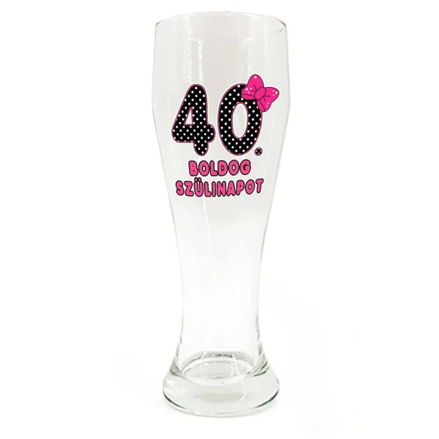 Sp014 Sorospohar 665ml Boldog 40. Szulinapot Masnis Ajandek 40. Szulinapra