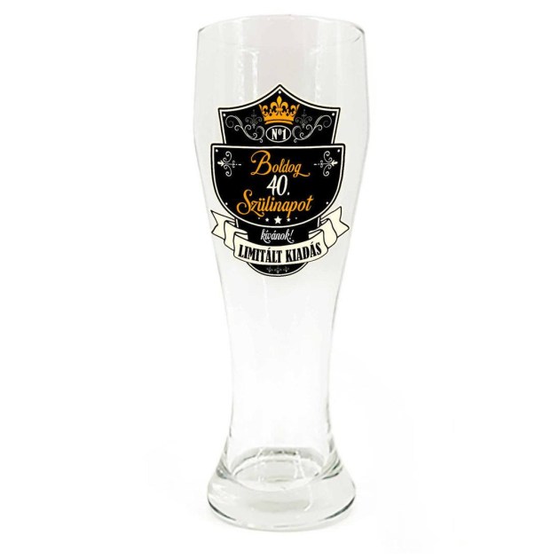 Sp078 Sorospohar 665ml Boldog 40. Szulinapot Limitalt Felirat Ajandek 40. Szulinapra