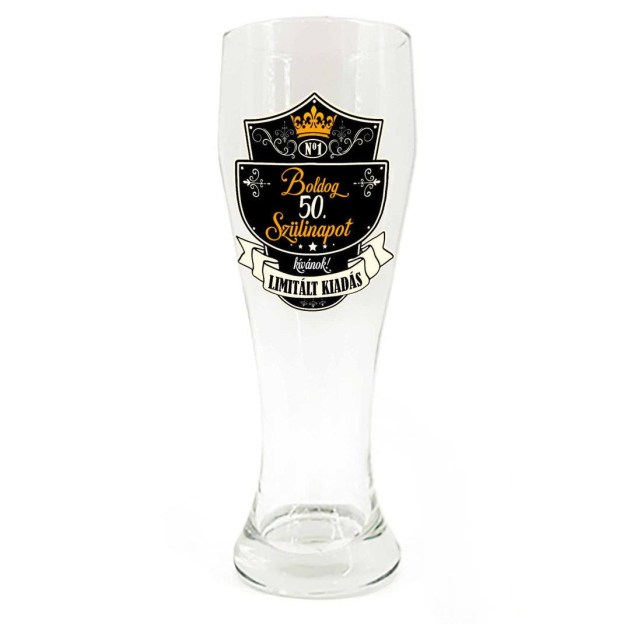 Sp079 Sorospohar 665ml Boldog 50. Szulinapot Limitalt Felirat Ajandek 50. Szulinapra