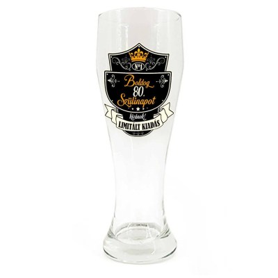 Sp082 Sorospohar 665ml Boldog 80. Szulinapot Limitalt Felirat Ajandek 80. Szulinapra