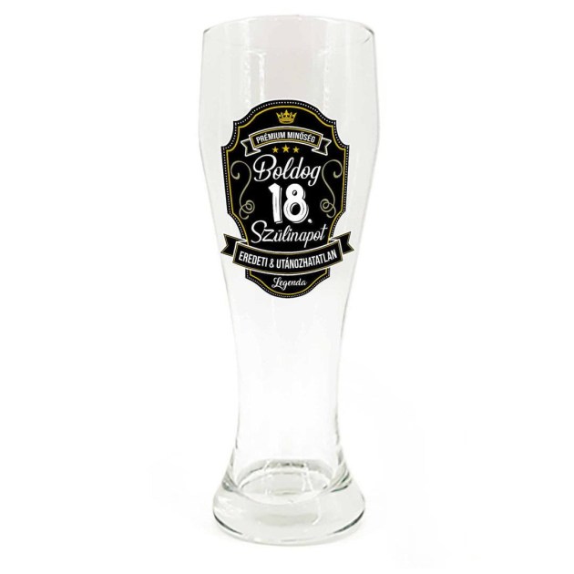 Sp116 Sorospohar 665ml Boldog 18. Szulinapot Premium Ajandek 18. Szulinapra