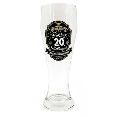Sp117 Sorospohar 665ml Boldog 20. Szulinapot Premium Ajandek 20. Szulinapra