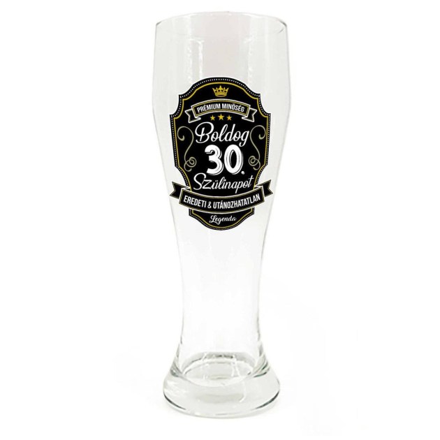 Sp118 Sorospohar 665ml Boldog 30. Szulinapot Premium Ajandek 30. Szulinapra