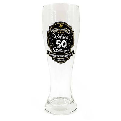 Sp120 Sorospohar 665ml Boldog 50. Szulinapot Premium Ajandek 50. Szulinapra