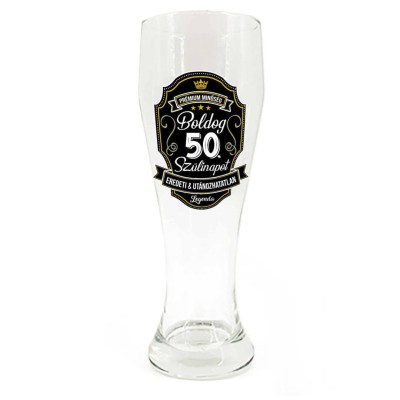 Sp120 Sorospohar 665ml Boldog 50. Szulinapot Premium Ajandek 50. Szulinapra