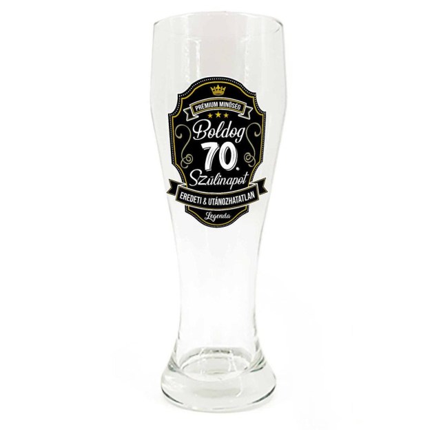 Sp122 Sorospohar 665ml Boldog 70. Szulinapot Premium Ajandek 70. Szulinapra