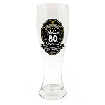 Sp123 Sorospohar 665ml Boldog 80. Szulinapot Premium Ajandek 80. Szulinapra