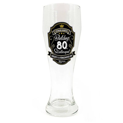 Sp123 Sorospohar 665ml Boldog 80. Szulinapot Premium Ajandek 80. Szulinapra
