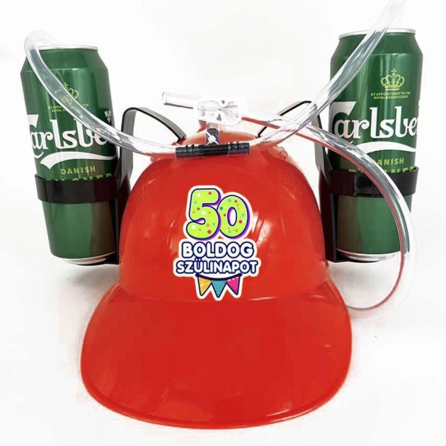 Ssi171 50 Boldog Szulinapot Piros Sorsisak Ajandek 50. Szulinapra Party Kellek