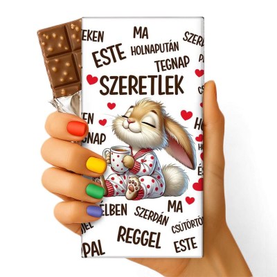 Szerelmes Feliratos Csokolade Csoki Valentin Napi Csoki 172 Szeretlek Mindig Nyuszis Csoki