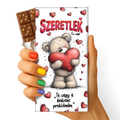 Szerelmes Feliratos Csokolade Csoki Valentin Napi Csoki 174 Szeretlek Te Vagy A Kedvenc Problemam