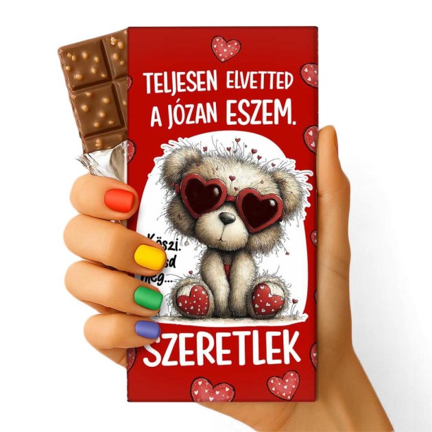 Szerelmes Feliratos Csokolade Csoki Valentin Napi Csoki 189 Teljesen Elvetted Az Eszemet Macis Csomi