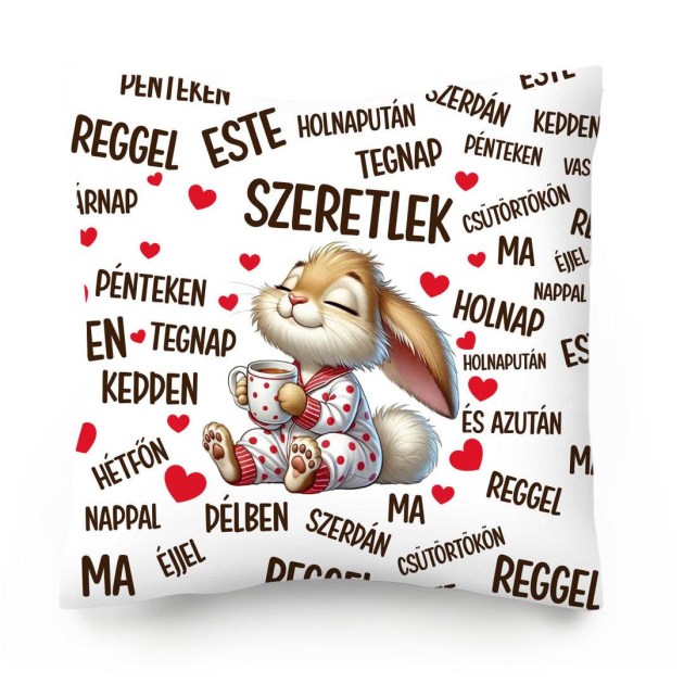 Szerelmes Valentin Napi Ajandek Szerelmes Diszparna Dp183 Szeretlek Mindig Nyuszis Parna