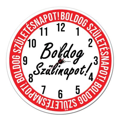 Szulinapi Ajandek Sebesseg Korlatozo Tabla Fali Ora Ost017 Boldog Szuletesnapot